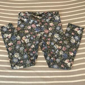 Floral Pattern Jeggings (Size 10-12 kids)